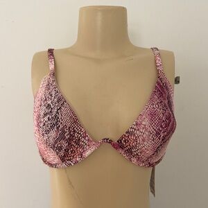 Shade & Shore Pink Patterned Bra